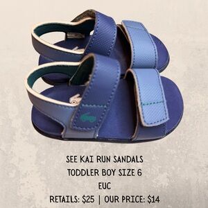 See Kai Run Basics Toddler Sandals | Blue | Size 6| EUC